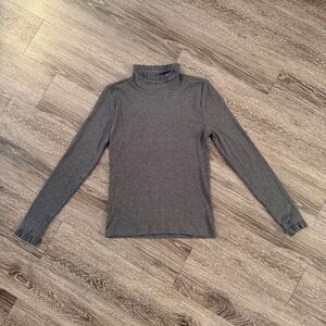 J. Crew Ribbed Ruffle Trim Turtleneck New